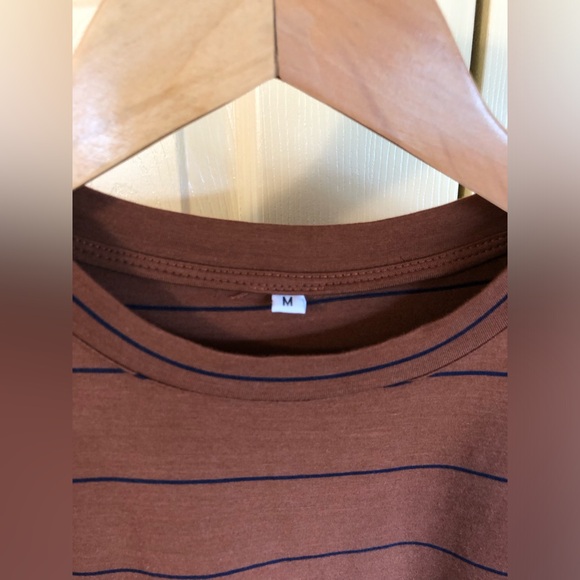 Brown Striped Midi Dress, Medium, Petal Lush - Picture 4 of 7